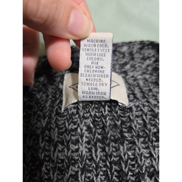 St John's bay large women's gray open front knit cardigan sweater - Picture 7 of 8